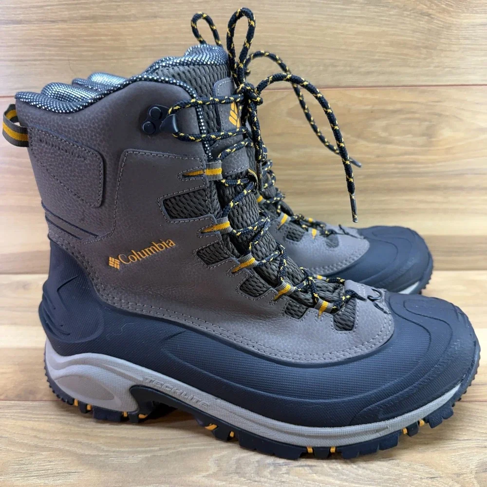 Columbia Bugaboot III Arctic Omni Heat Mens Boot 12 Gray Black Snow Waterproof